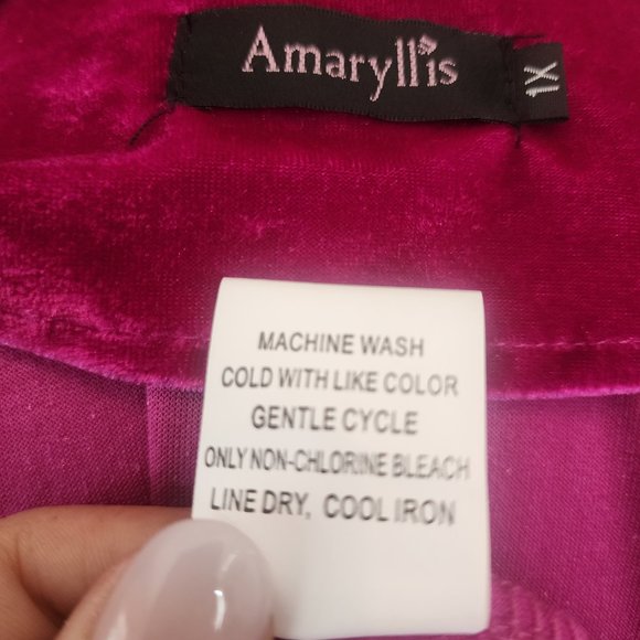 Amaryllis Pink Velvet Jacket Sz 1X - Picture 8 of 8